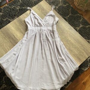 Eva Mendes Bridal Party Collection Gray Summer Skater Fit and Flare Dress Size 6